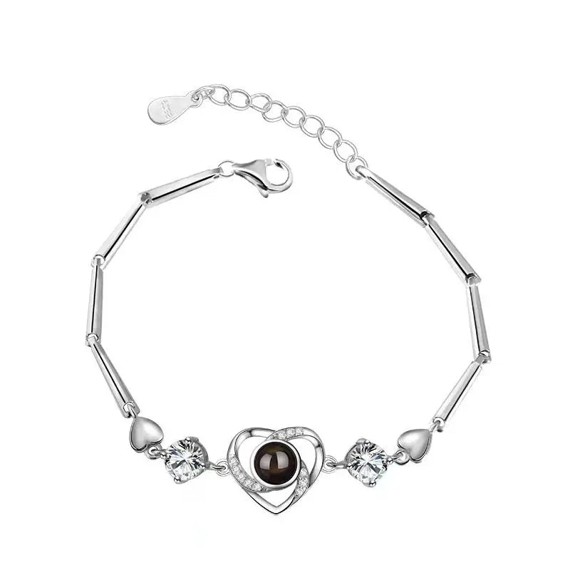 Projection Photo Pet Bracelet 925 Sterling Silver