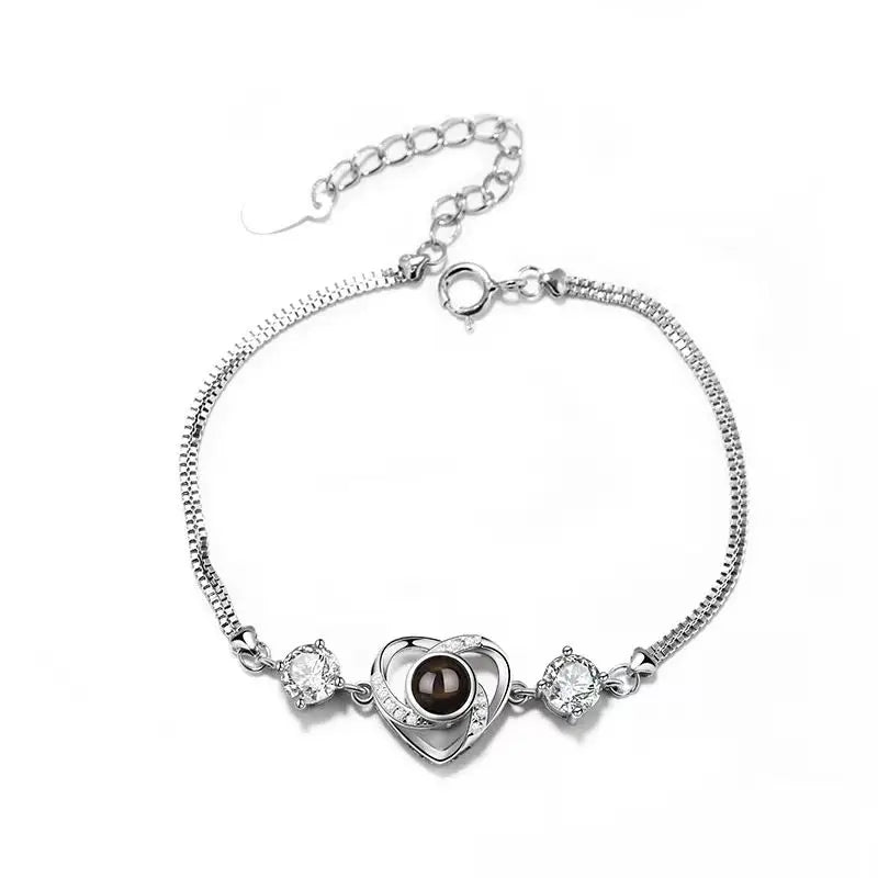 Projection Photo Pet Bracelet 925 Sterling Silver