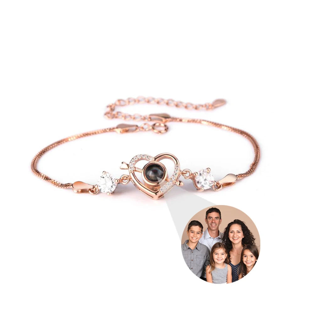 Projection Photo Pet Bracelet 925 Sterling Silver