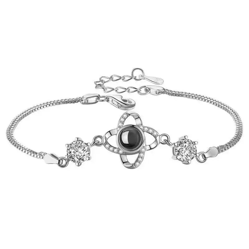 Projection Photo Pet Bracelet 925 Sterling Silver