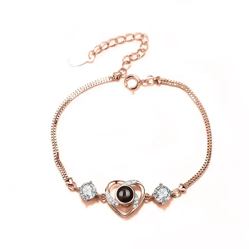 Projection Photo Pet Bracelet 925 Sterling Silver