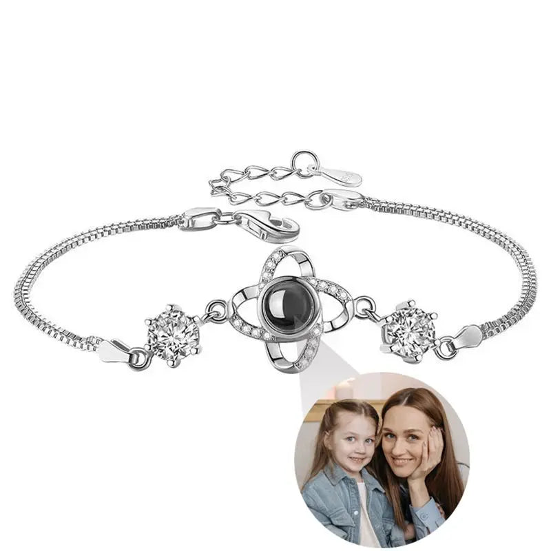 Projection Photo Pet Bracelet 925 Sterling Silver