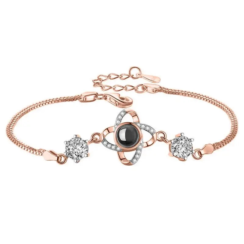 Projection Photo Pet Bracelet 925 Sterling Silver