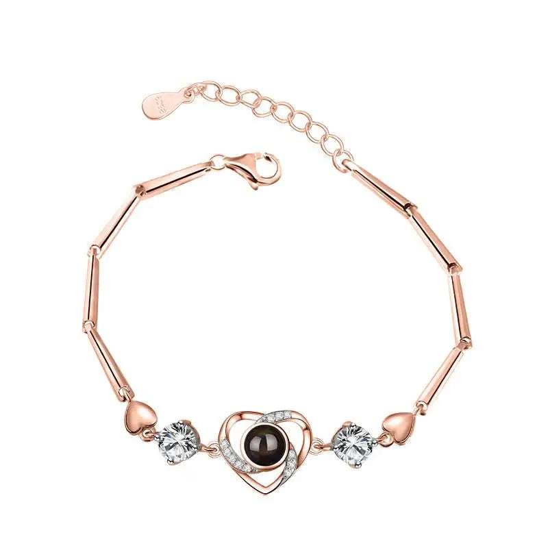 Projection Photo Pet Bracelet 925 Sterling Silver