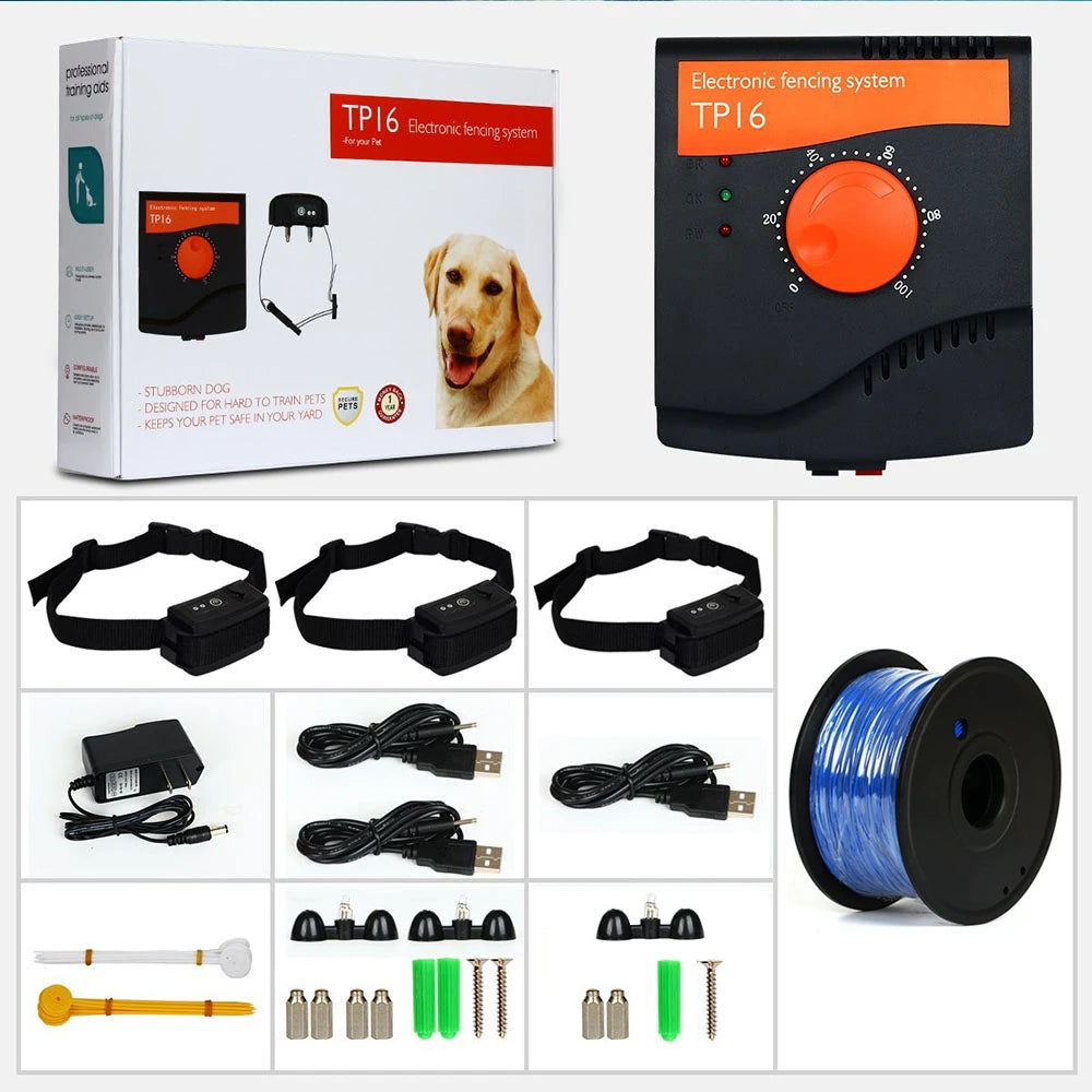 Pet Dog Electric Fence, Waterproof, Rechargeable, Dog Training