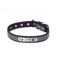 Custom Engraved Dog Collar, Leather Reflective
