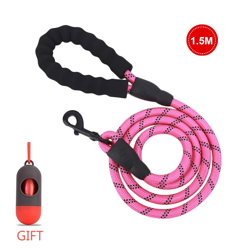Dog Leash, Reflective, 1.5M Long w/Comfortable Padded Handle