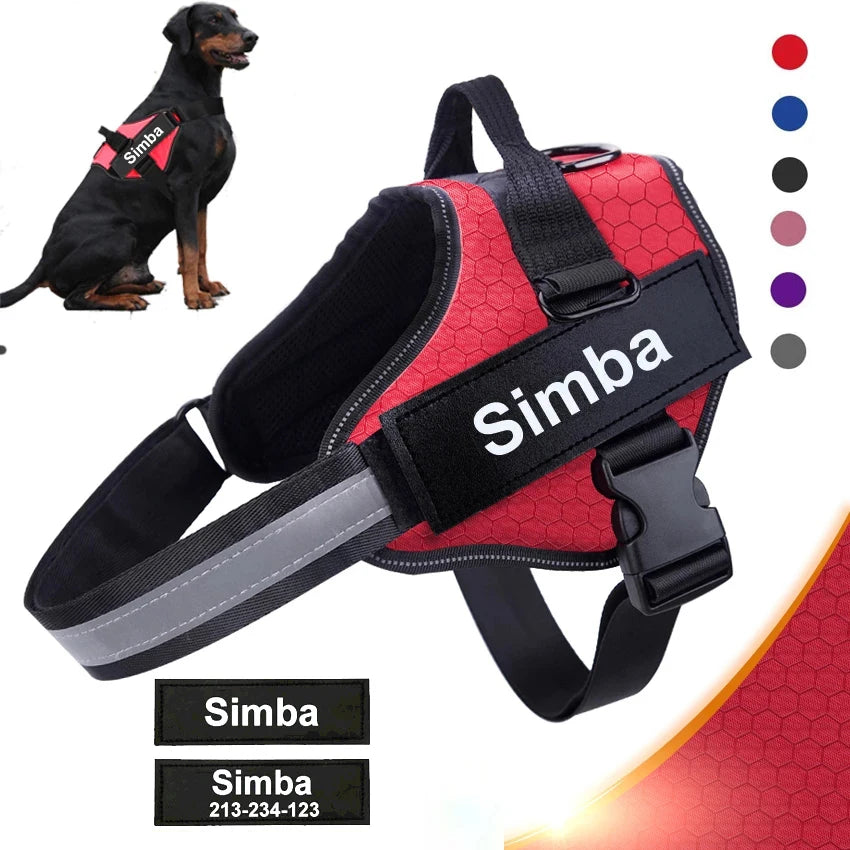 Personalized Dog Harness, NO PULL, Reflective, Adjustable