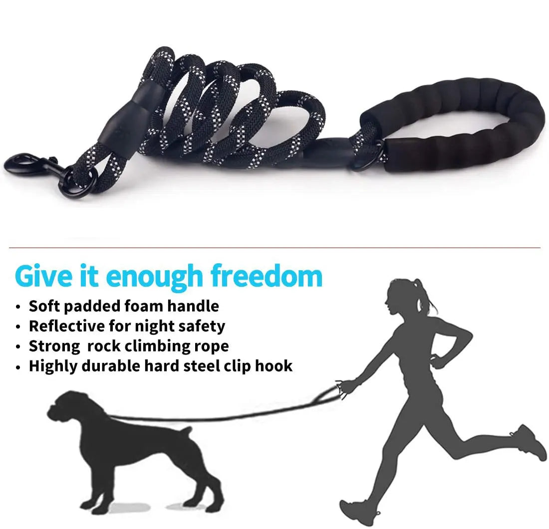 Dog Leash, Reflective, 1.5M Long w/Comfortable Padded Handle