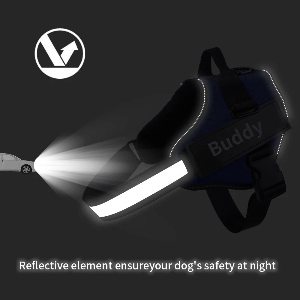 Personalized Dog Harness, NO PULL, Reflective, Adjustable
