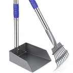 Dog Pooper Scooper, Dog Poop Tray and Rake Set