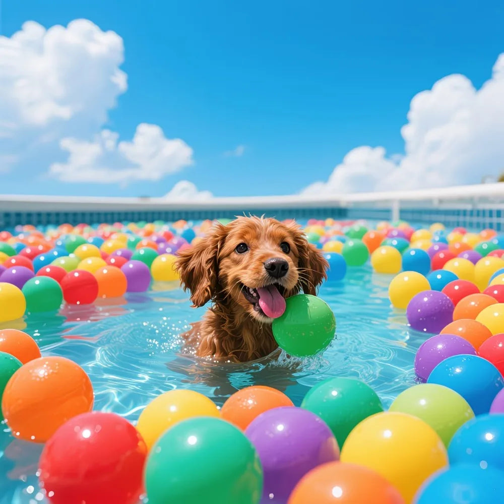 100 Dog Ball Toys,7 Color Combinations
