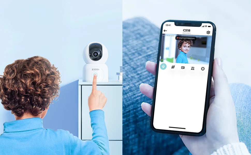 Smart Security Camera, Pet Monitor ,WiFi Surveillance
