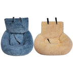 Plush Dog Car Seat w/Adjustable Fixed Strap