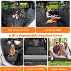 5-in-1 Convertible Dog Car Seat Cover
