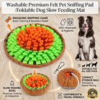 Interactive Washable Dog Snuffle Mat, Slow Feeding Mat