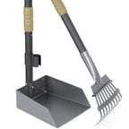 Dog Pooper Scooper, Dog Poop Tray and Rake Set