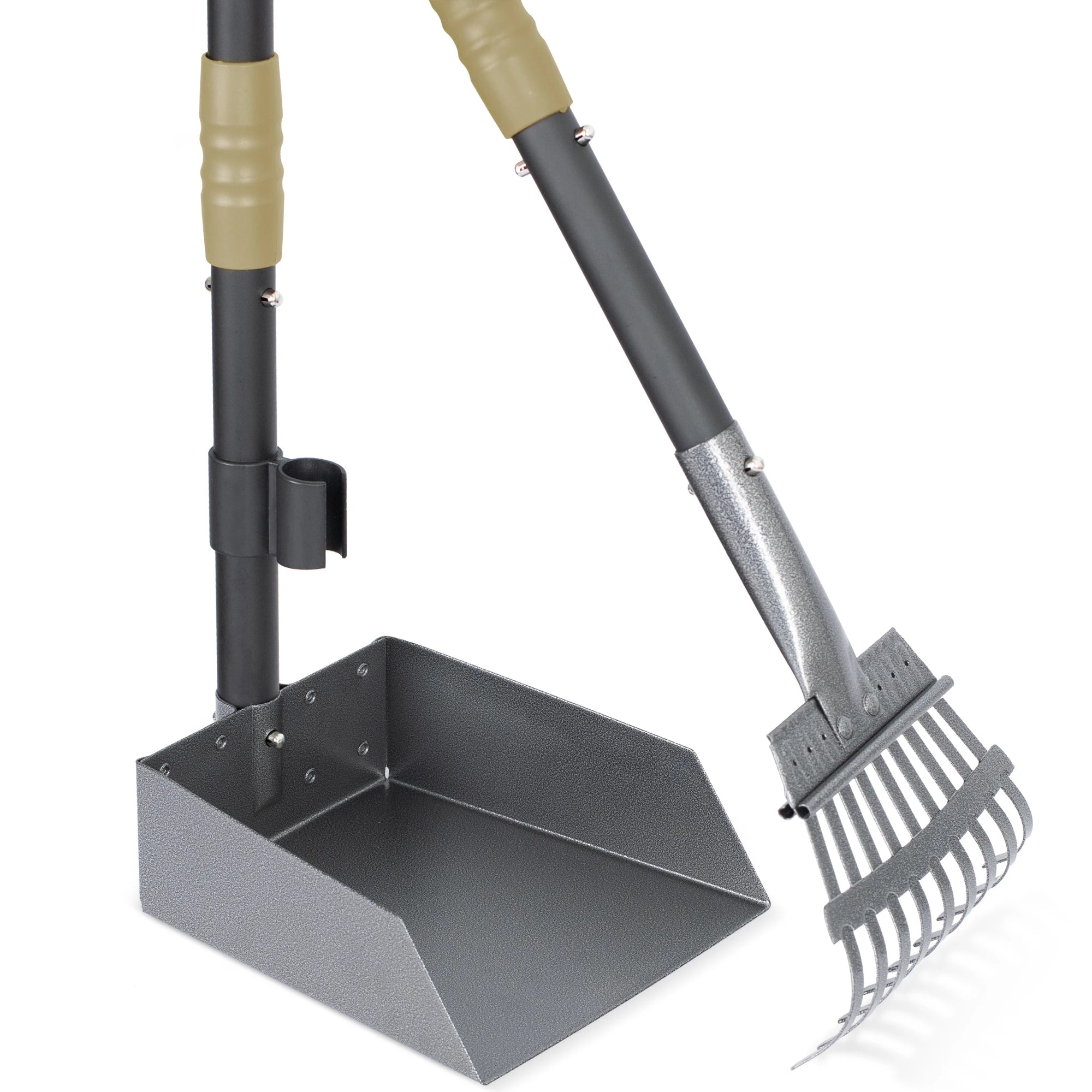 Dog Pooper Scooper, Dog Poop Tray and Rake Set
