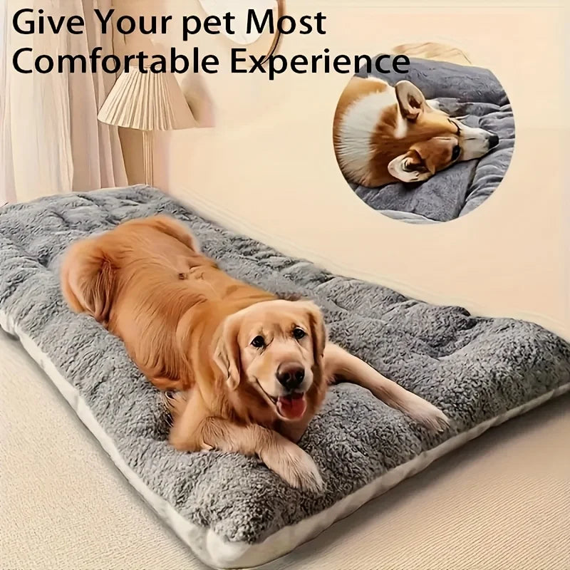 Oversized Plush Dog Bed, Sofa Crate Pad