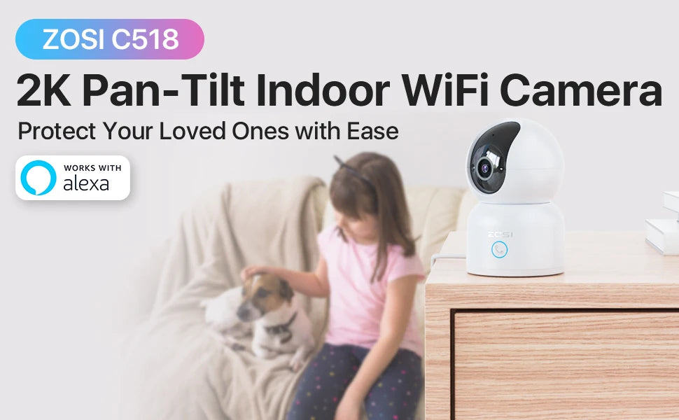 Smart Security Camera, Pet Monitor ,WiFi Surveillance