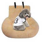 Plush Dog Car Seat w/Adjustable Fixed Strap