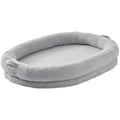 Human Sized Dog Bed w/ Washable Faux Rabbit Fur Cover