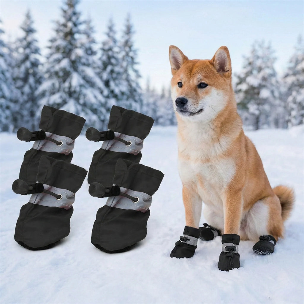 Waterproof Small Dog Boots - Non-slip Sole, Adjustable Drawstring