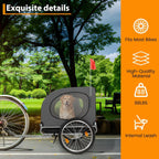 Steel Dog Bike Trailer w/ Universal Coupler