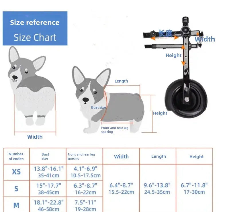 Durable Disabled  Dog Wheelchair
