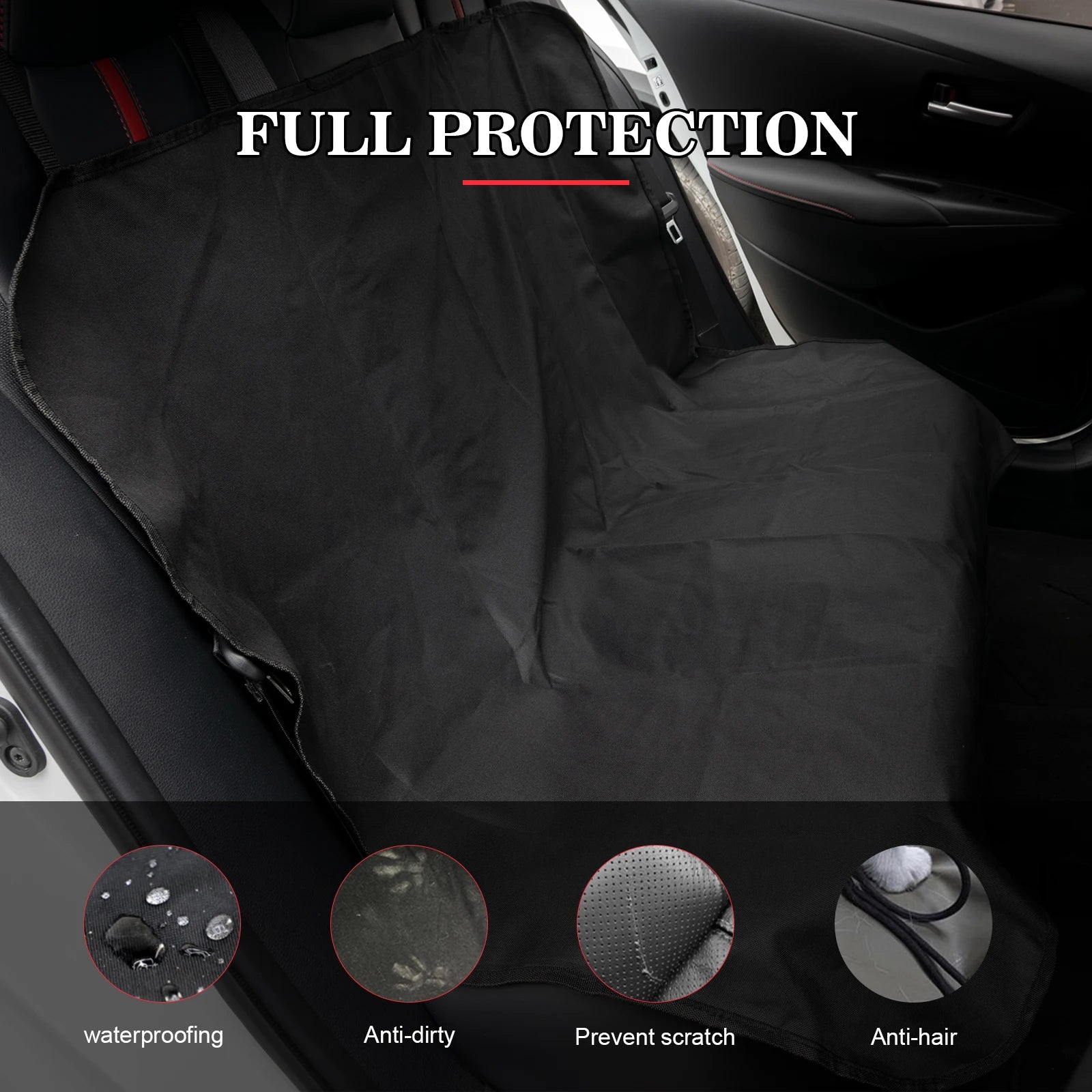 Dog Back Seat Cover, Waterproof, Nonslip