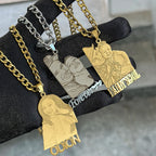 Custom Photo Necklace, Stainless Steel Engrave Pet Name