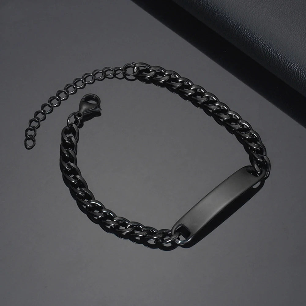 Custom Laser Engraved Photo Bracelets, Stainless Steel