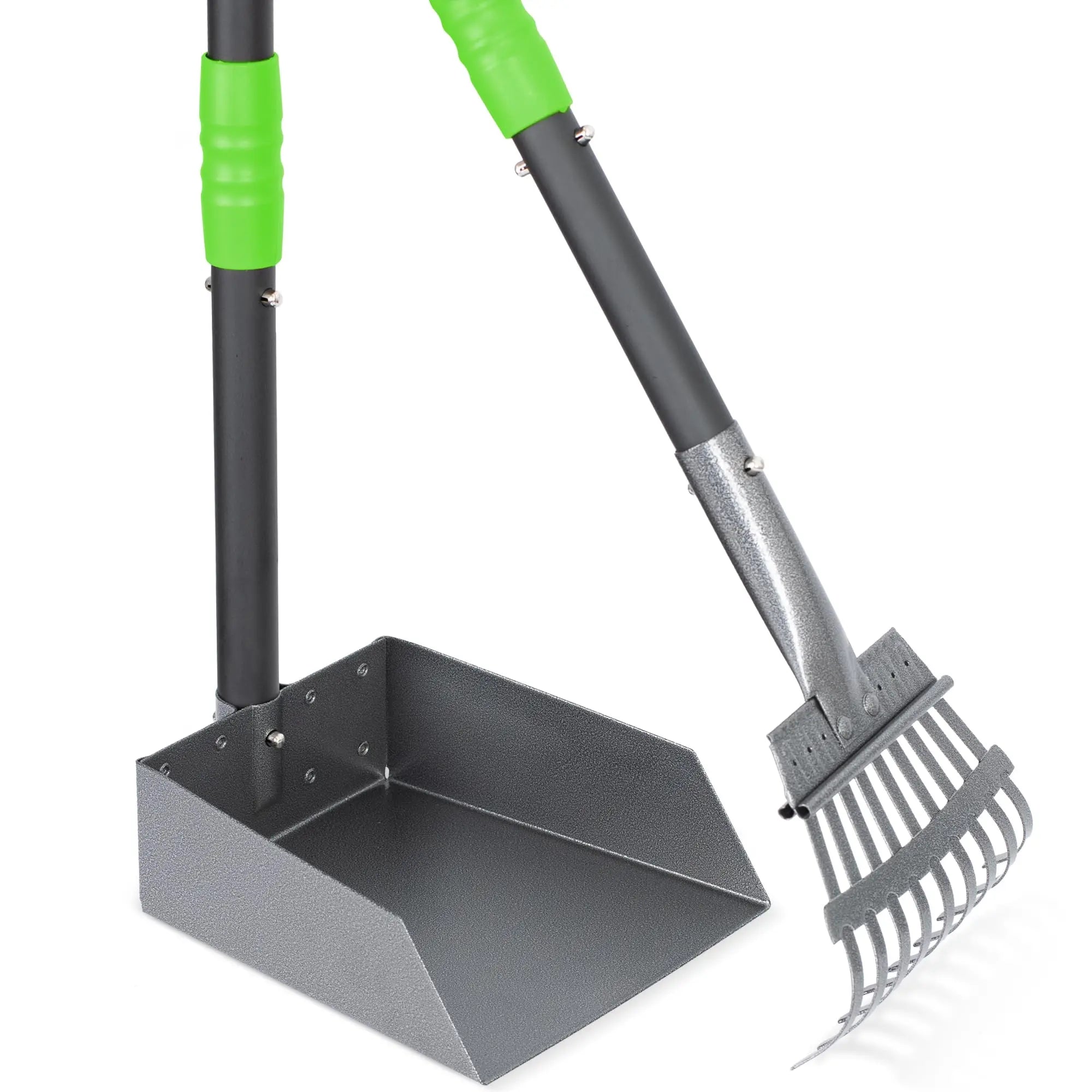 Dog Pooper Scooper, Dog Poop Tray and Rake Set