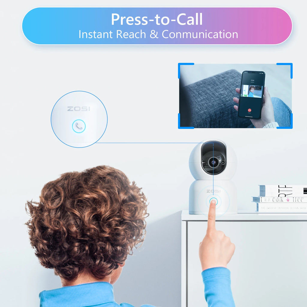 Smart Security Camera, Pet Monitor ,WiFi Surveillance