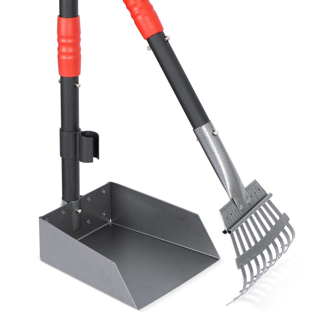 Dog Pooper Scooper, Dog Poop Tray and Rake Set