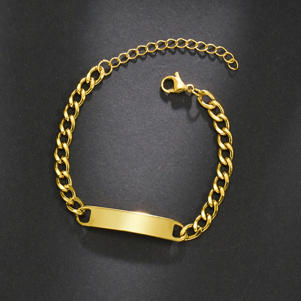Custom Laser Engraved Photo Bracelets, Stainless Steel