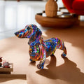 Graffiti Dachshund Dog,  Resin Crafts Miniature Statues