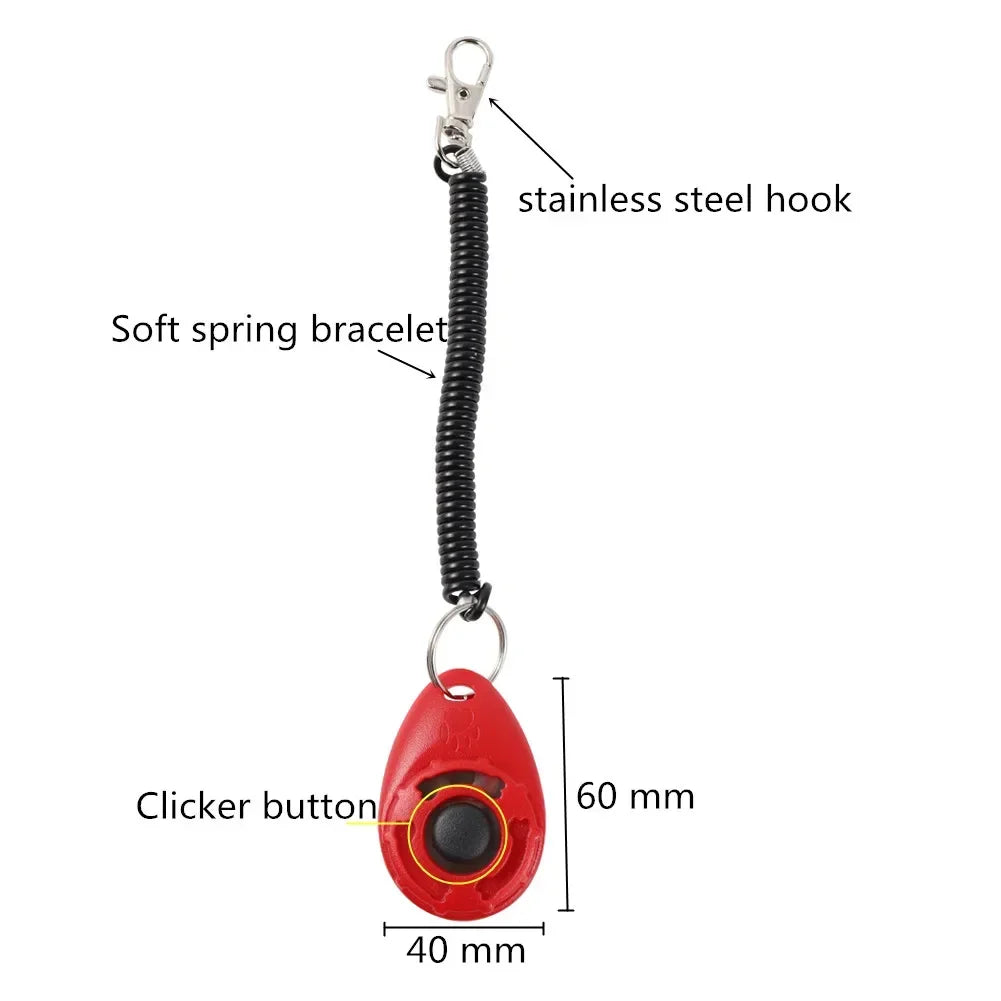 2 in 1 Dog Training Clicker w/ Adjustable Wrist Strap