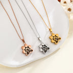 Custom Pet Photo Projection Necklace, Memorial Gift Jewelry