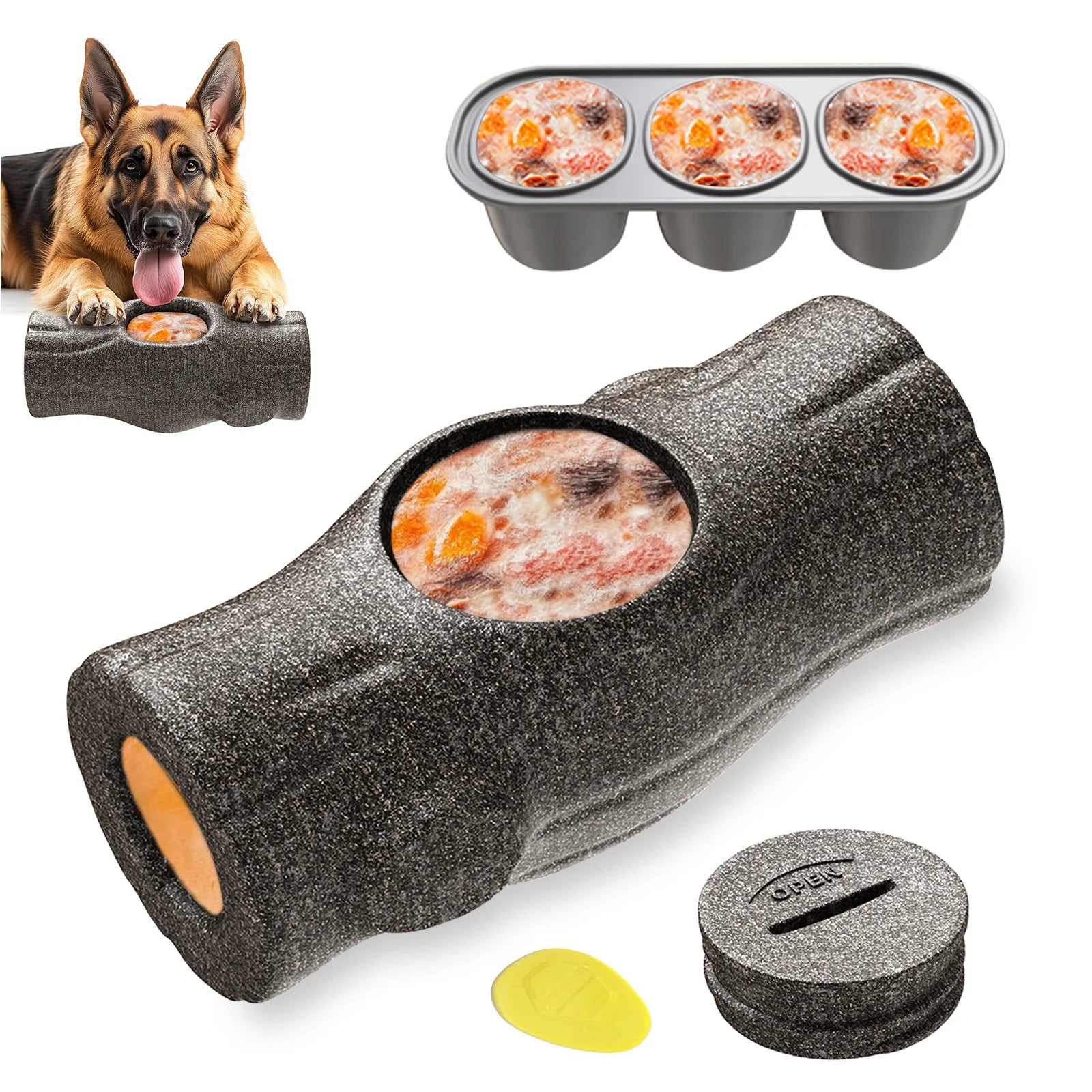 Dog Toy for Aggressive Chewers, Frozen Treat Holder with Molds