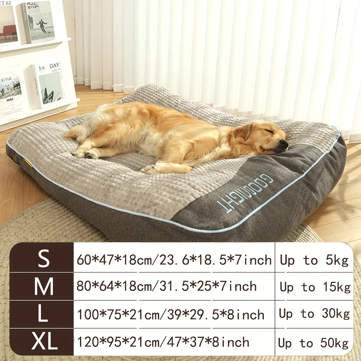 Extra Large Dog Bed 47inch, Orthopedic, Kennel Cush