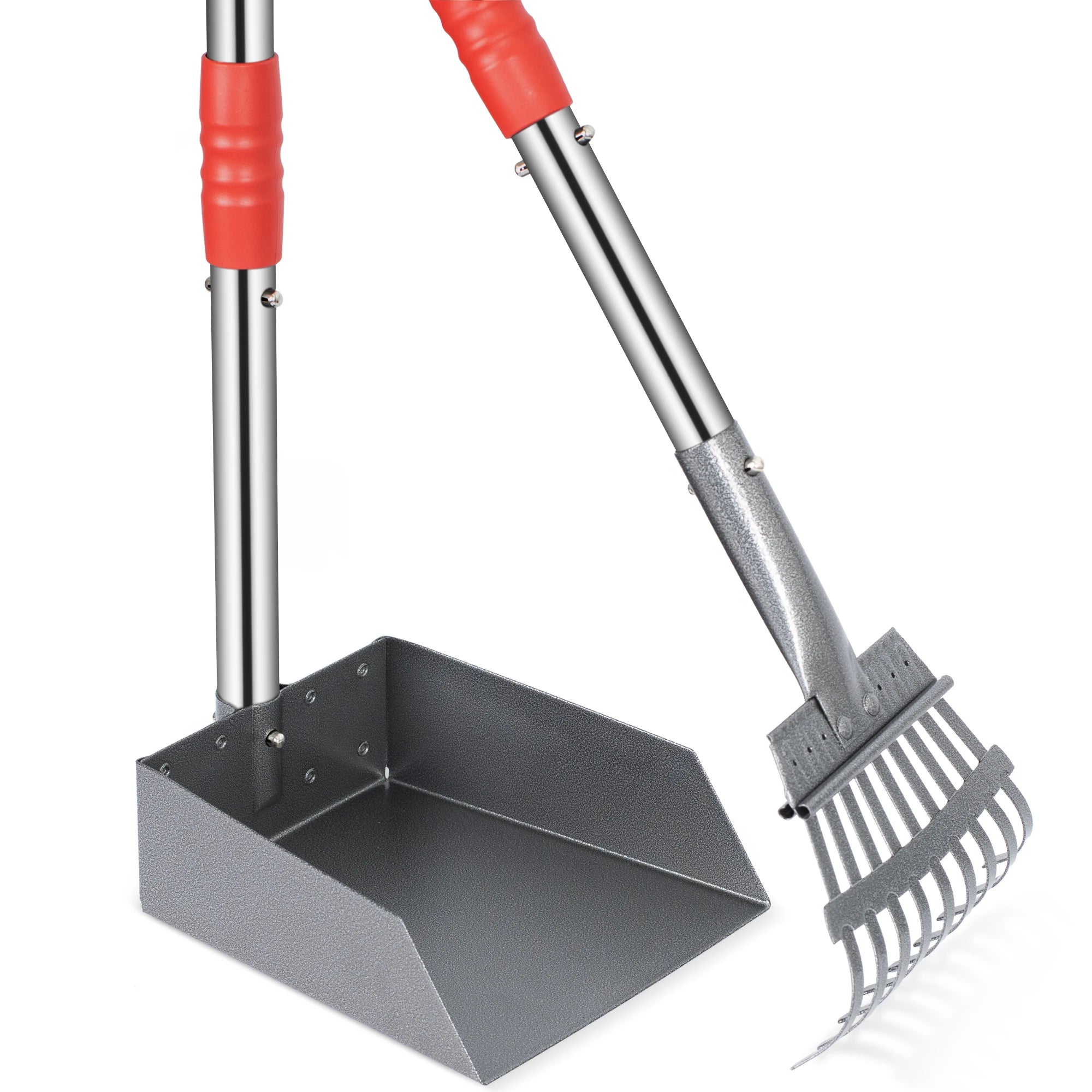 Dog Pooper Scooper, Dog Poop Tray and Rake Set