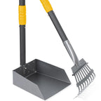 Dog Pooper Scooper, Dog Poop Tray and Rake Set