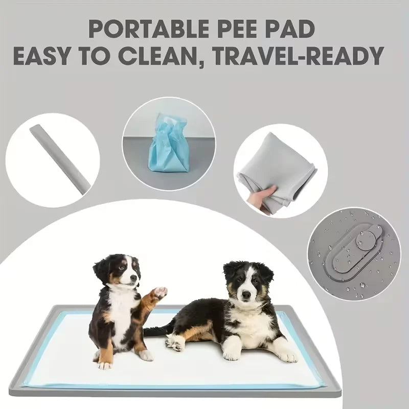 Multi-Size Pet Training and Urine Barrier Pad with 8 Support Clips