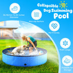 Portable Dog Pool, Anti-Slip Collapsible Pet Bathtub