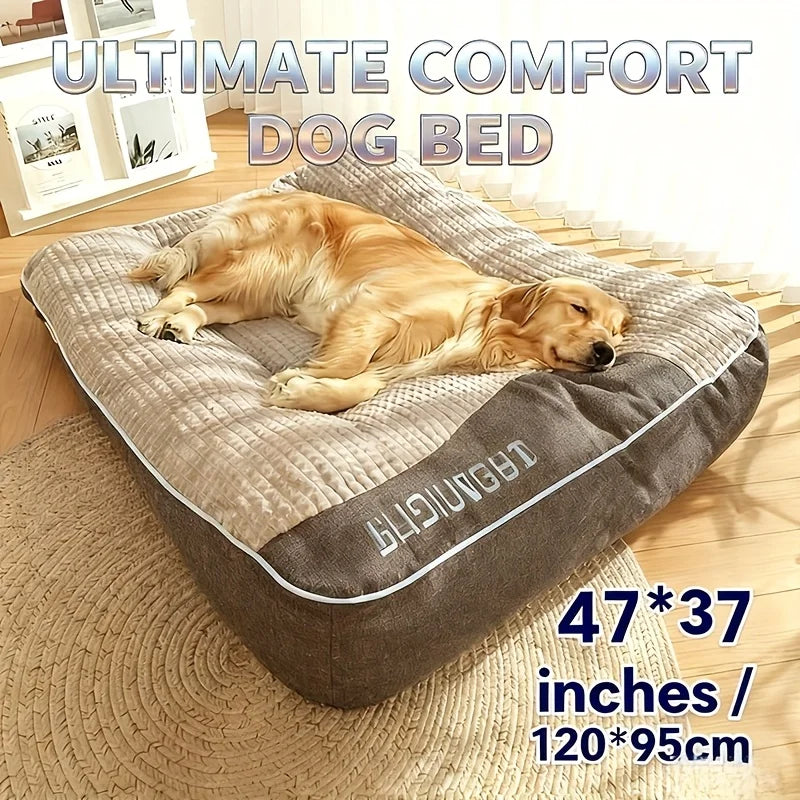 Extra Large Dog Bed 47inch, Orthopedic, Kennel Cush