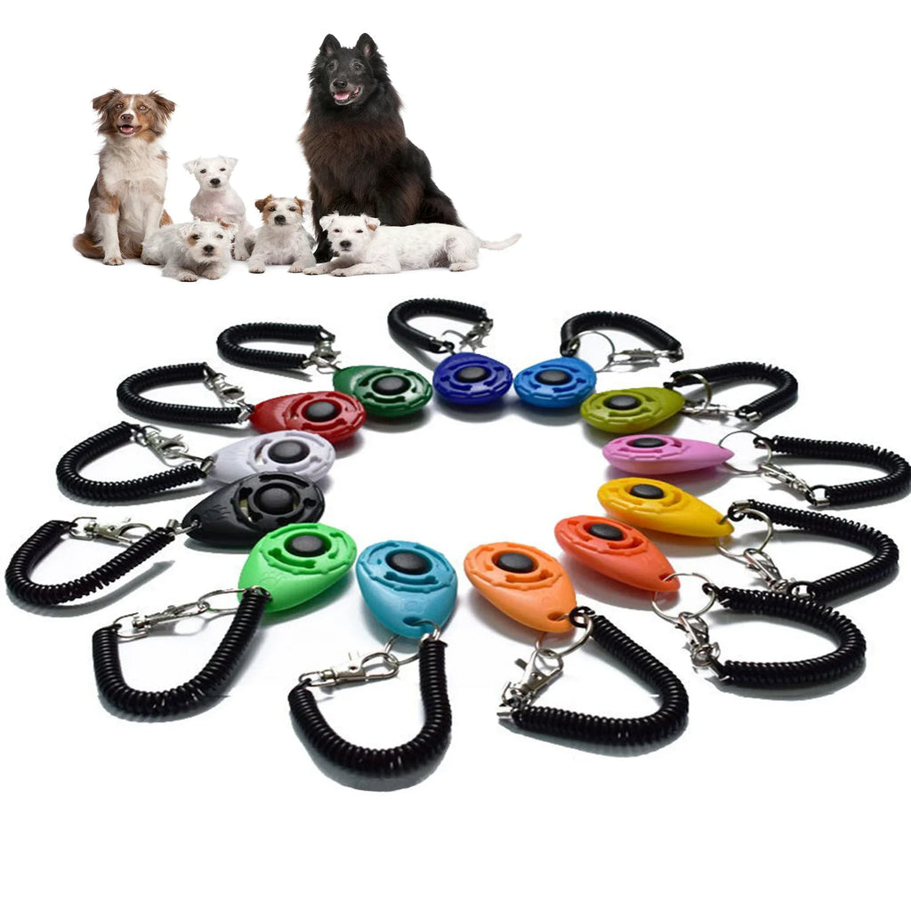 2 in 1 Dog Training Clicker w/ Adjustable Wrist Strap