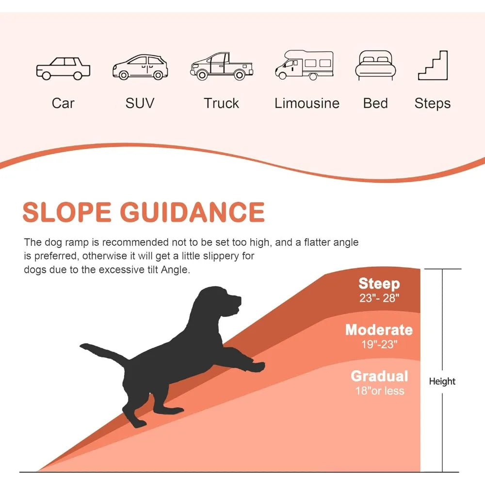 Folding Dog Ramp for Car, Truck, SUVs