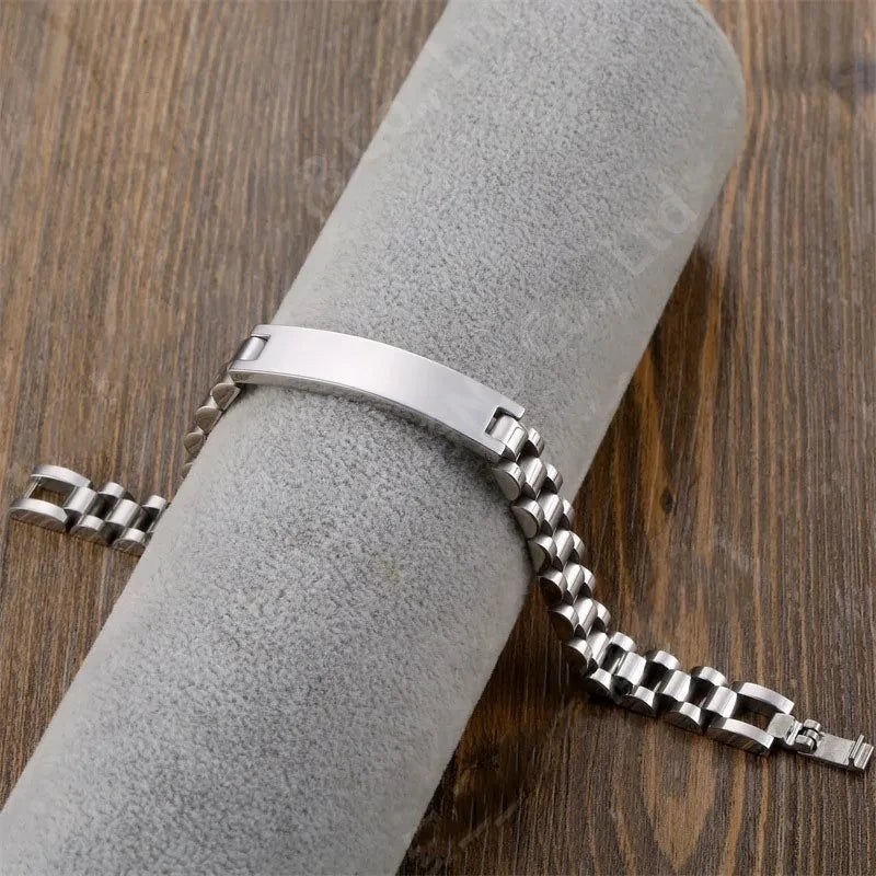 Custom Laser Engraved Photo Bracelets, Stainless Steel