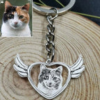 Personalized Pet Photo Necklace, Engraved Pets Memory Jewelry
